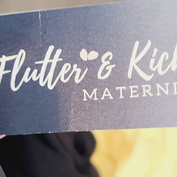 Flutter & Kick NWT Maternity Long Sleeve Dress Black Size L - Picture 8 of 9